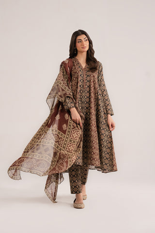 3 Piece Printed Slub Khaddar Printed (CP0239)