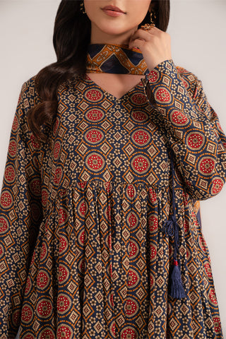 3 Piece Printed Viscose Linen Printed (CP0242)