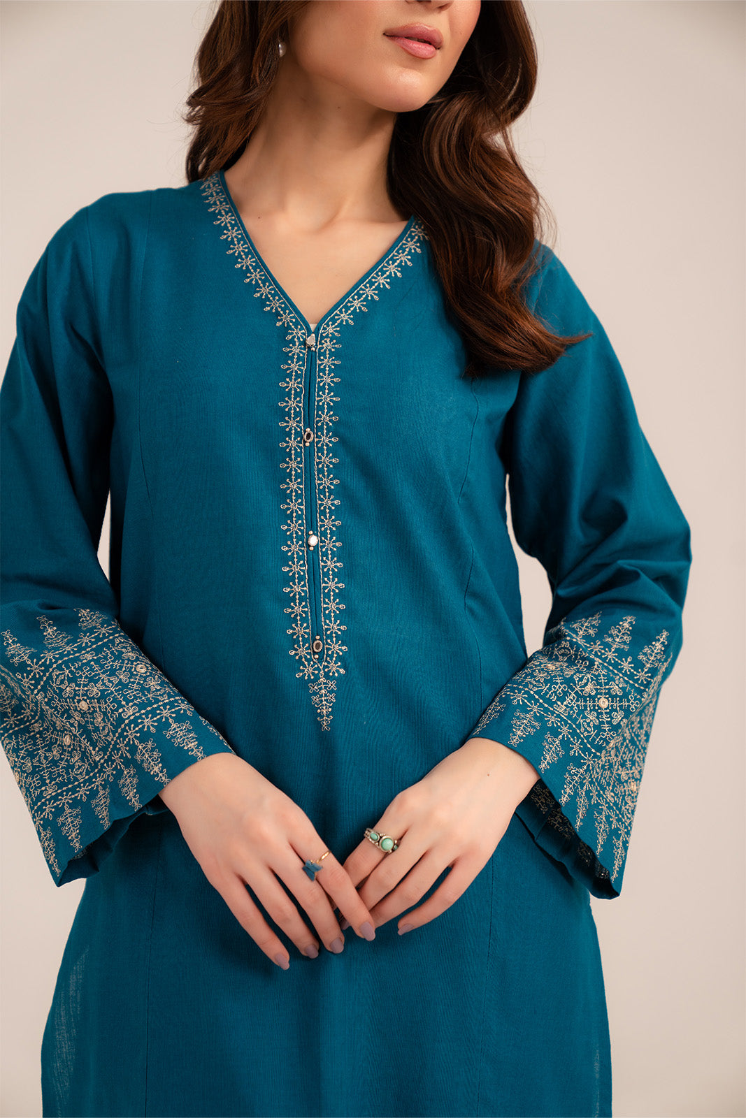 2 Piece Slub Khaddar Embroidered (CP0244)