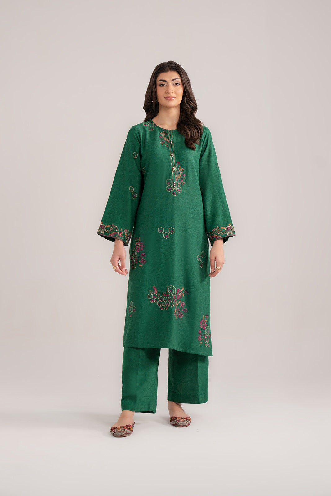 2 Piece Cotton Karandi Embroidered (CP0246)