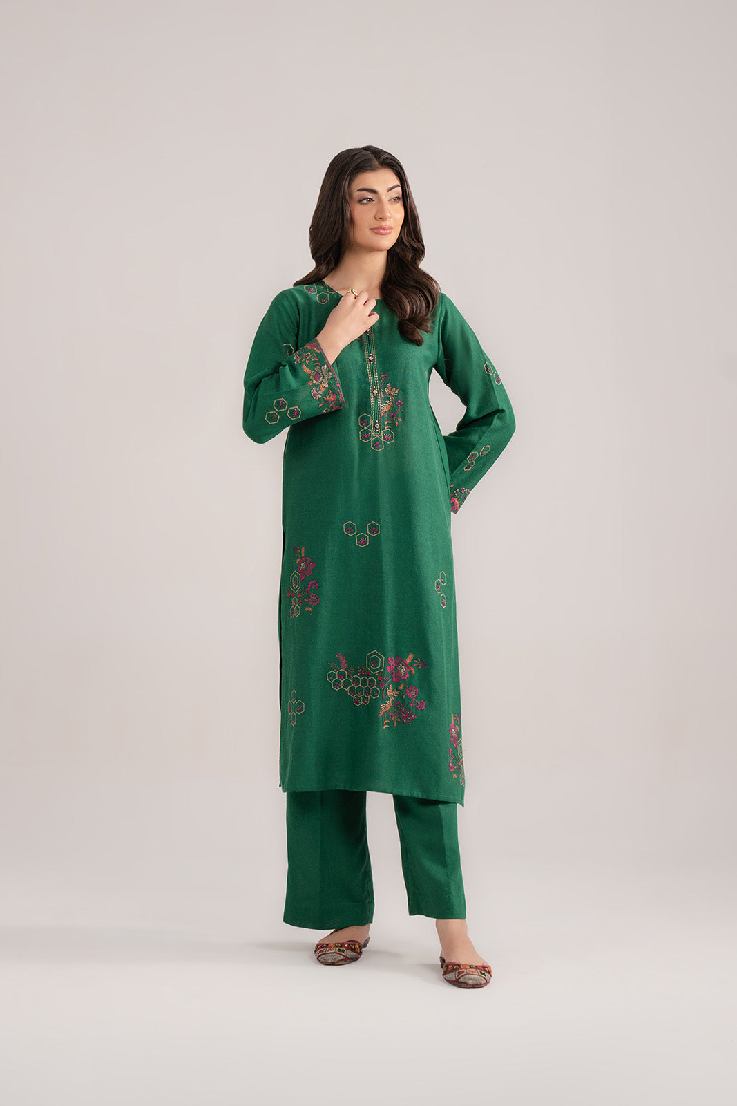 2 Piece Cotton Karandi Embroidered (CP0246)