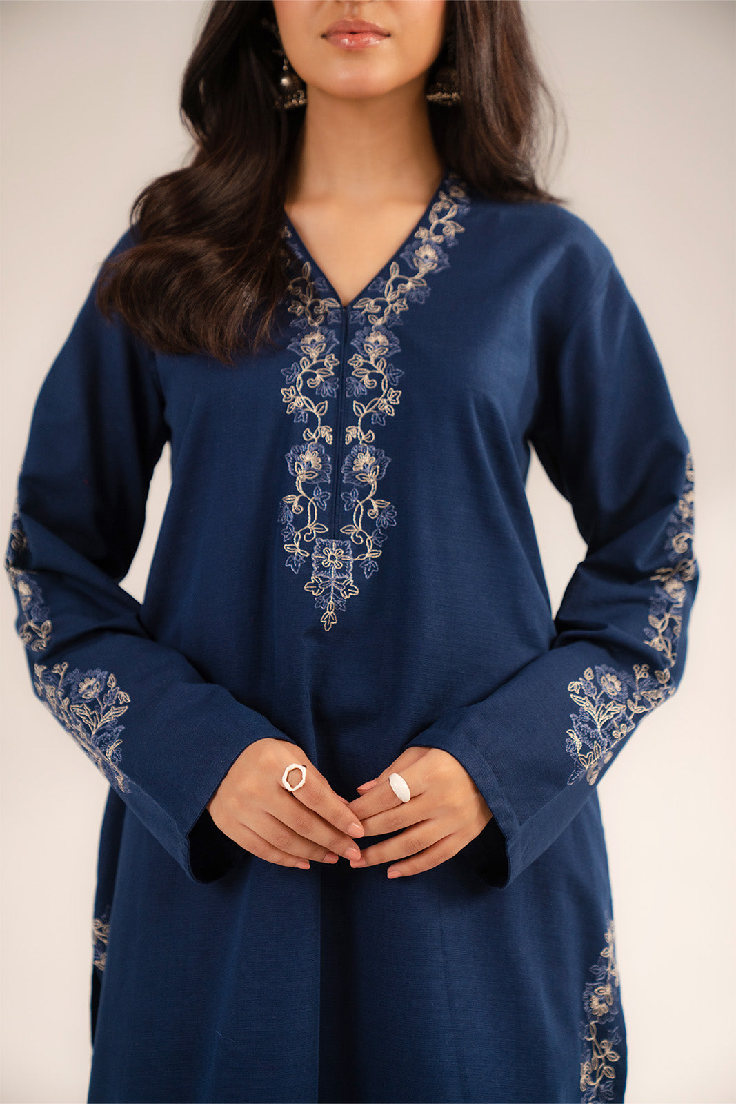 2 Piece Slub Khaddar Embroidered (CP0248)