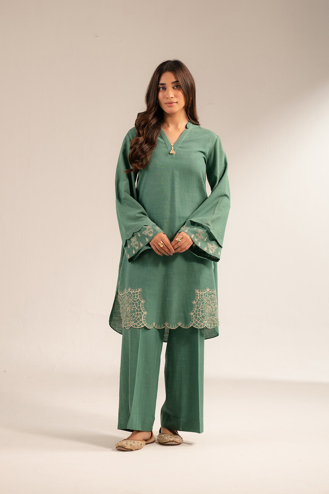 2 Piece Slub Khaddar Embroidered (CP0255)