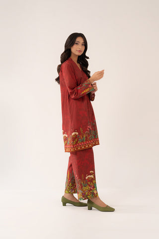2 Piece Printed Slub Khaddar Printed (CP0258)