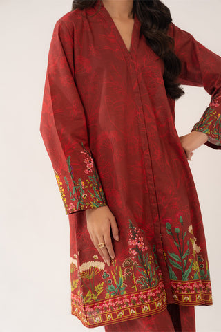 2 Piece Printed Slub Khaddar Printed (CP0258)