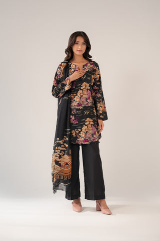 3 Piece Printed Slub Khaddar Printed (CP0260)
