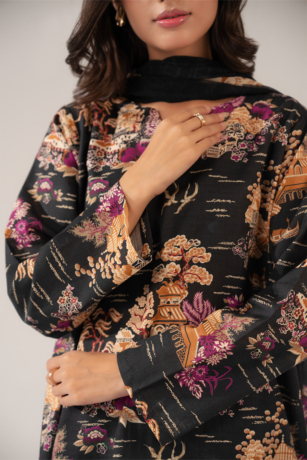 3 Piece Printed Slub Khaddar Printed (CP0260)