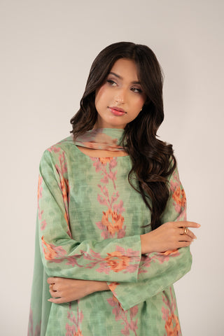 3 Piece Printed Slub Khaddar Printed (CP0266)
