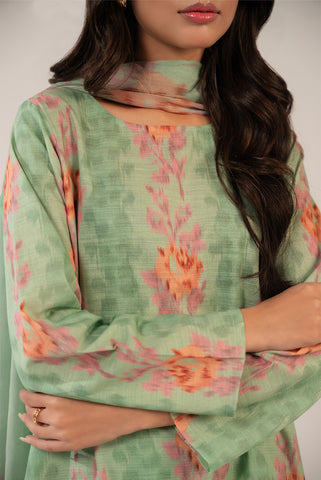 3 Piece Printed Slub Khaddar Printed (CP0266)