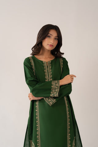 2 Piece Slub Khaddar Embroidered Suit (CP0268)