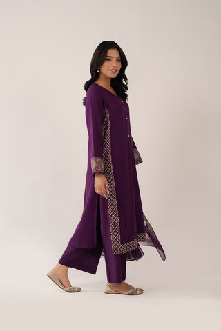 3 Piece Cotton Karandi Embroidered (CP0271)