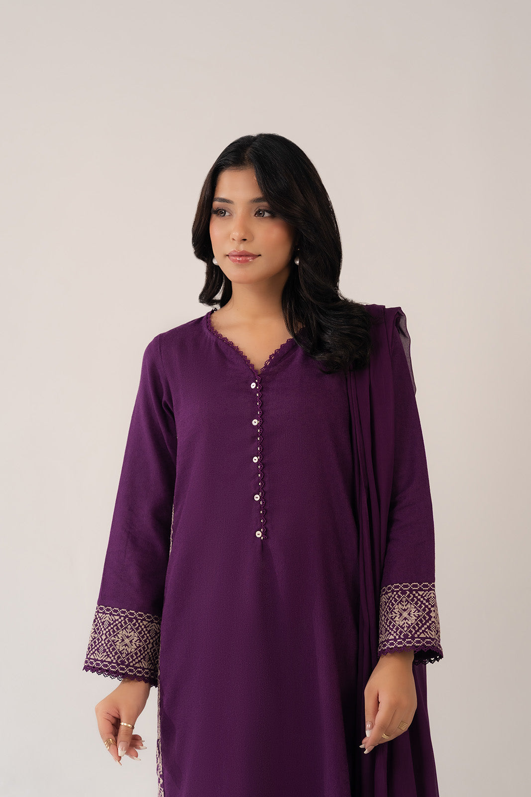 3 Piece Cotton Karandi Embroidered (CP0271)