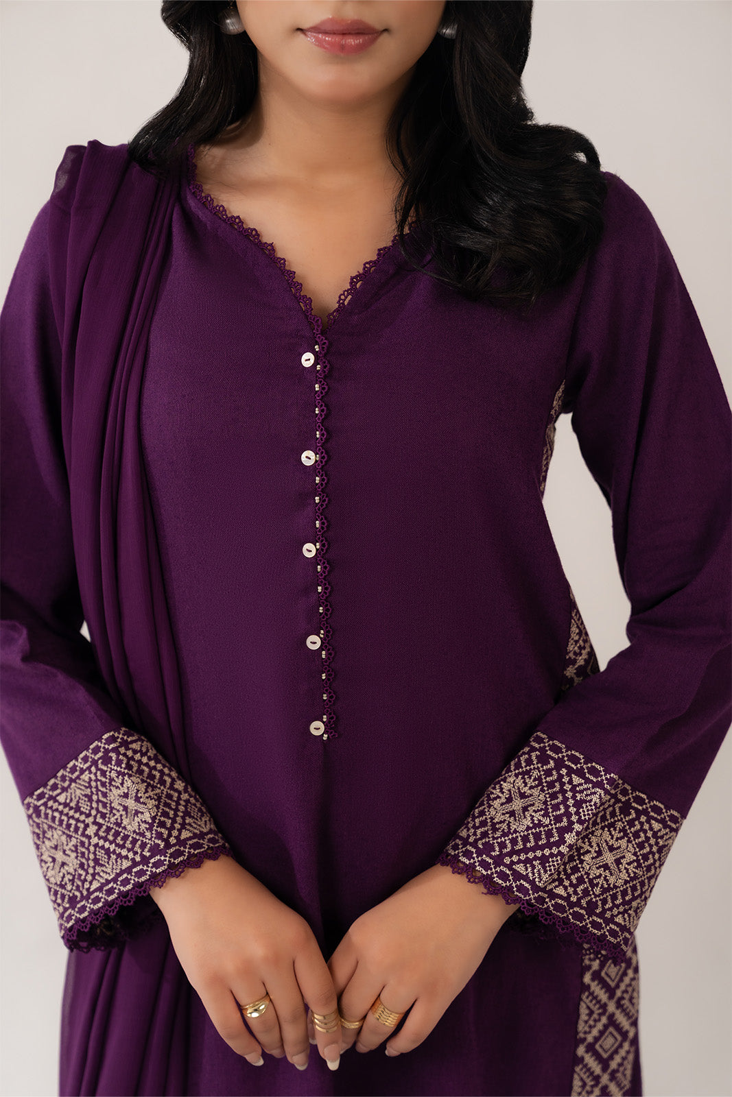 3 Piece Cotton Karandi Embroidered (CP0271)