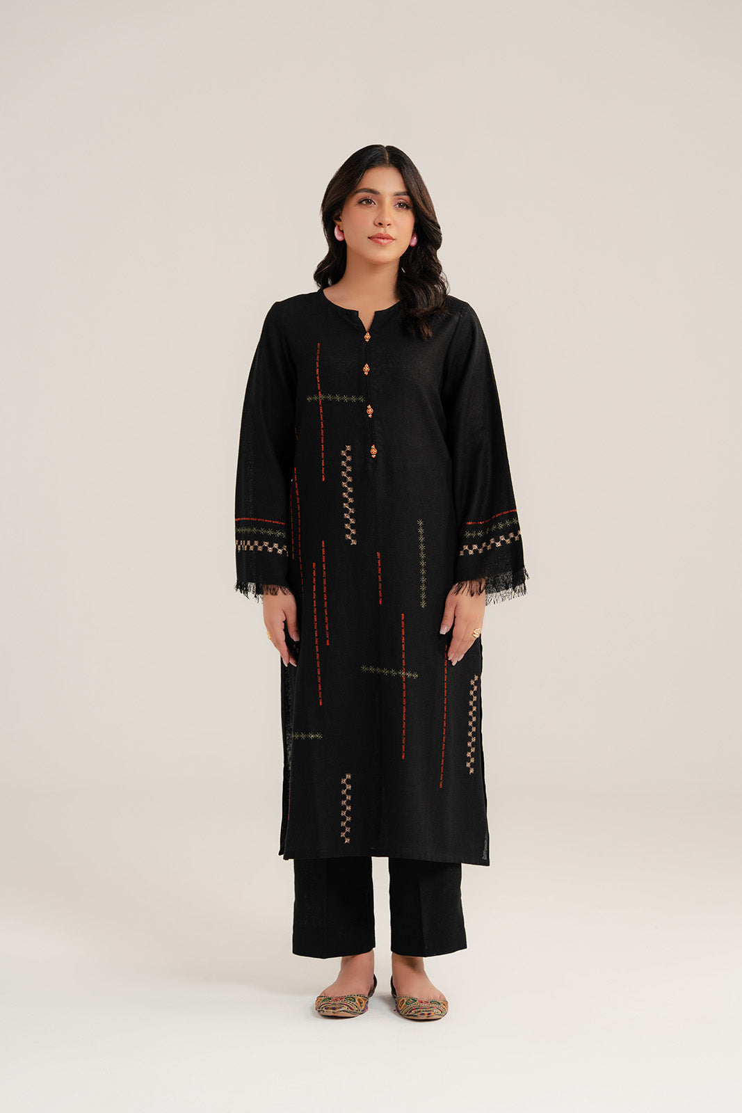 2 Piece Cotton Karandi Embroidered Suit (CP0279)