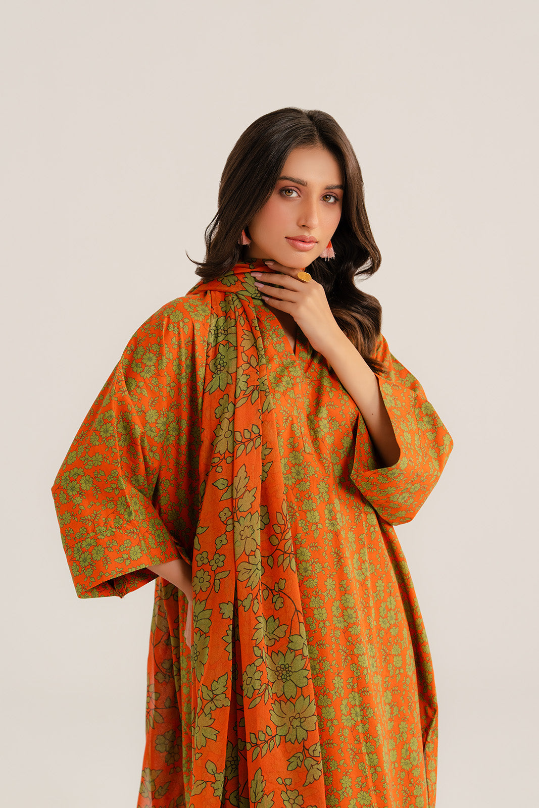 3 Piece Printed Cambric Printed Suit (CP0280)