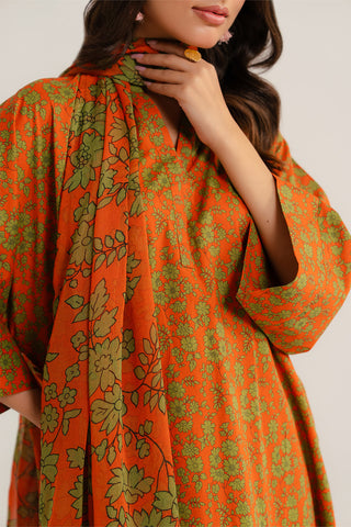 3 Piece Printed Cambric Printed Suit (CP0280)