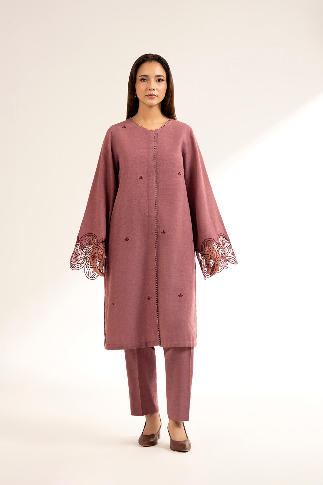 2 Piece Slub Khaddar Embroidered Suit (CP0281)