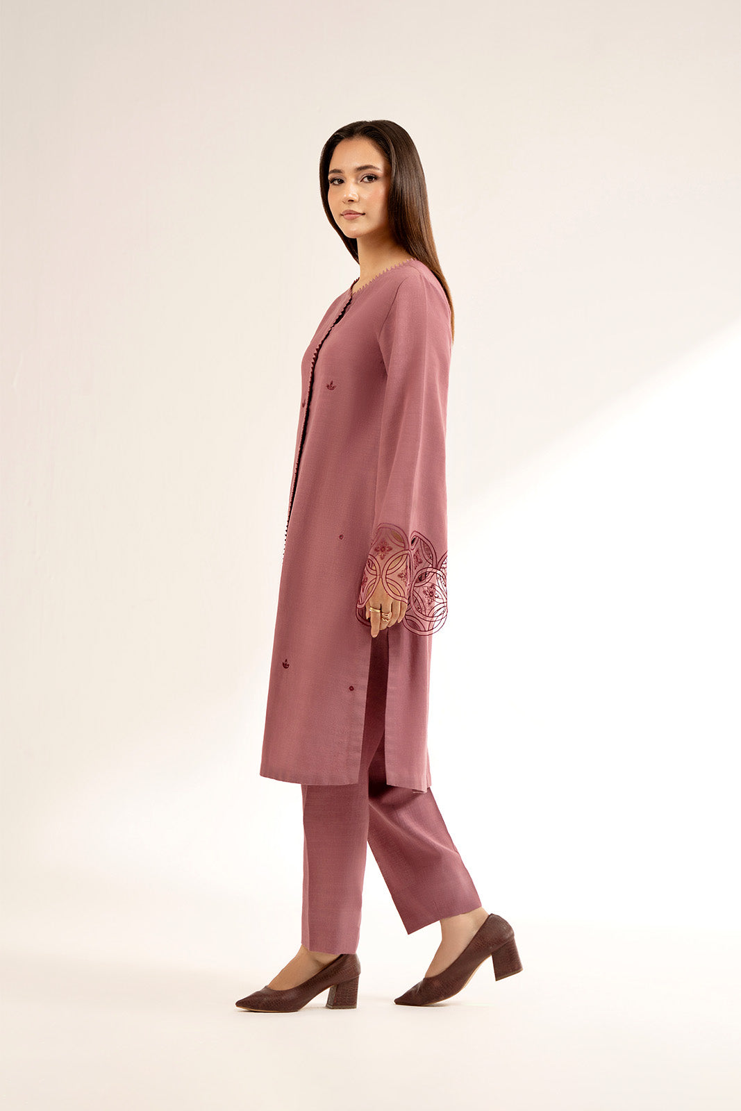 2 Piece Slub Khaddar Embroidered Suit (CP0281)