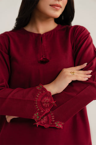 2 Piece Slub Khaddar Embroidered Suit (CP0283)