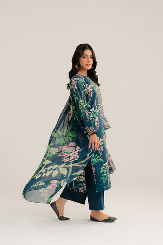 3 Piece Printed Slub Khaddar Printed Suit (CP0284)
