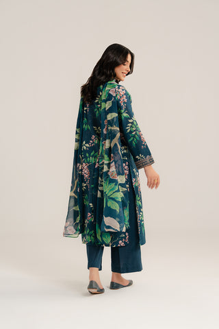 3 Piece Printed Slub Khaddar Printed Suit (CP0284)