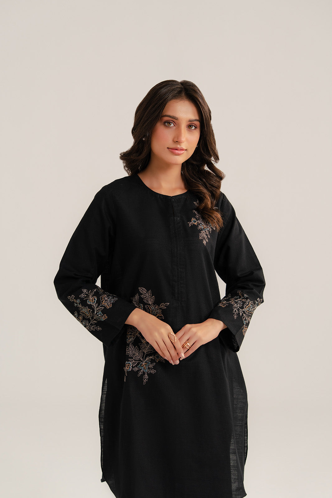 2 Piece Slub Khaddar Embroidered Suit (CP0286)