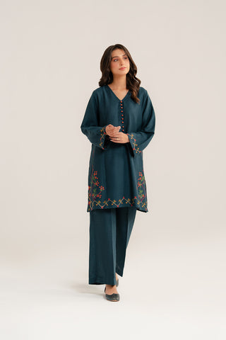 2 Piece Cotton Karandi Embroidered Suit (CP0287)