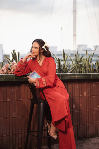2 Piece Lawn Karandi Solid Suit (CP0291)