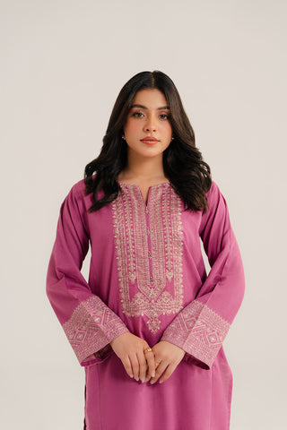 2 Piece Slub Khaddar Embroidered Suit (CP0294)