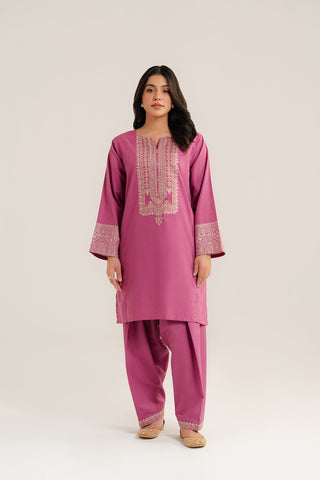 2 Piece Slub Khaddar Embroidered Suit (CP0294)