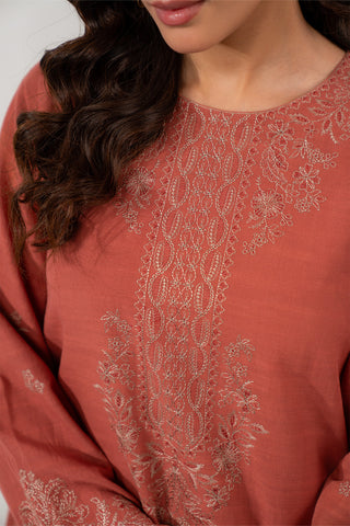 2 Piece Slub Khaddar Embroidered Suit (CP0316)
