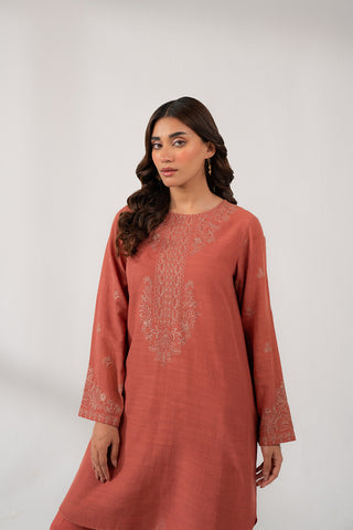 2 Piece Slub Khaddar Embroidered Suit (CP0316)