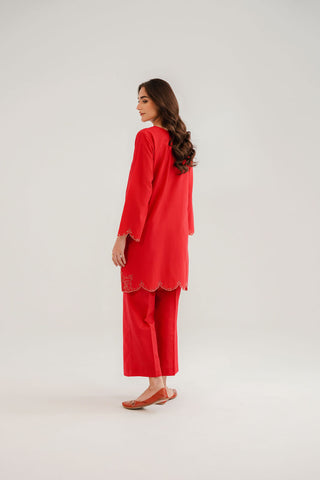 2 Piece Slub Khaddar Embroidered Suit (CP0320)