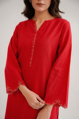 2 Piece Slub Khaddar Embroidered Suit (CP0320)