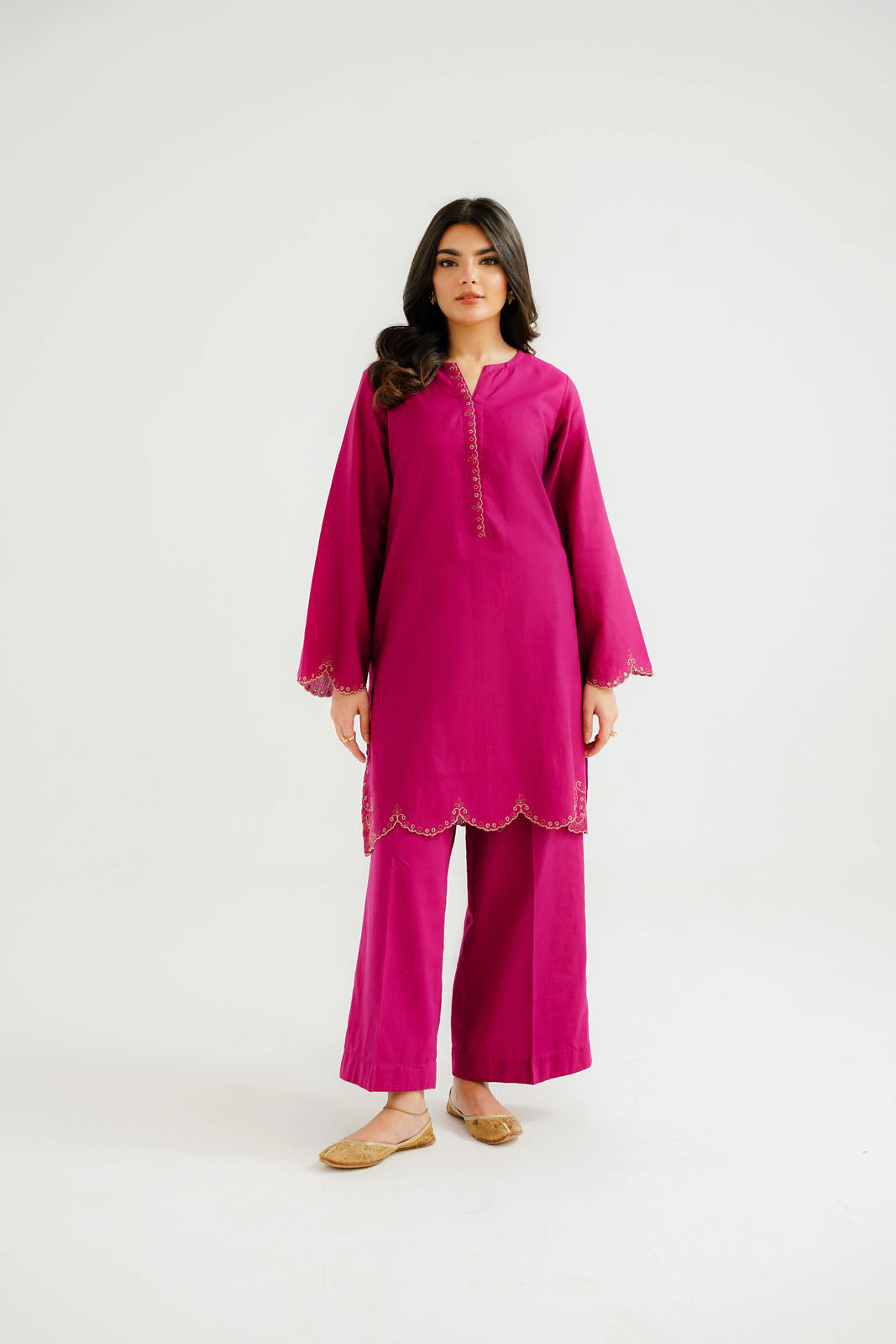 2 Piece Slub Khaddar Embroidered Suit (CP0321)