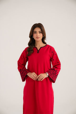 2 Piece Slub Khaddar Embroidered Suit (CP0327)