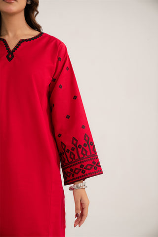 2 Piece Slub Khaddar Embroidered Suit (CP0327)