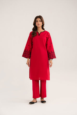 2 Piece Slub Khaddar Embroidered Suit (CP0327)