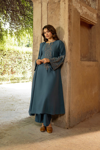 3 Piece Lawn Karandi Embroidered Suit (CS0328)