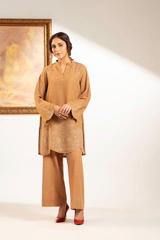 2 Piece Slub Khaddar Embroidered Suit (CP0328)