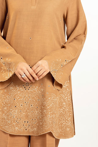 2 Piece Slub Khaddar Embroidered Suit (CP0328)