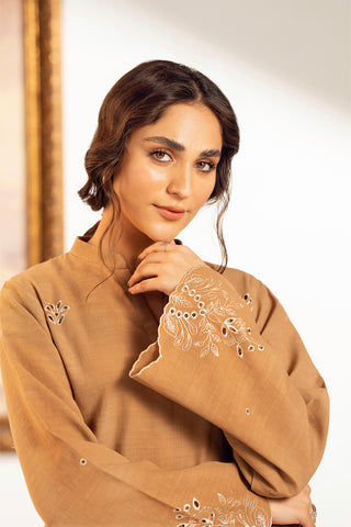 2 Piece Slub Khaddar Embroidered Suit (CP0328)