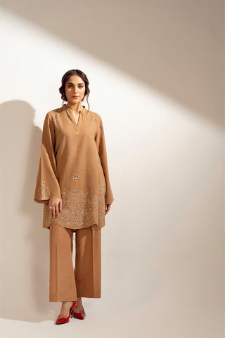 2 Piece Slub Khaddar Embroidered Suit (CP0328)