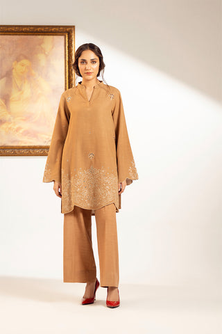 2 Piece Slub Khaddar Embroidered Suit (CP0328)