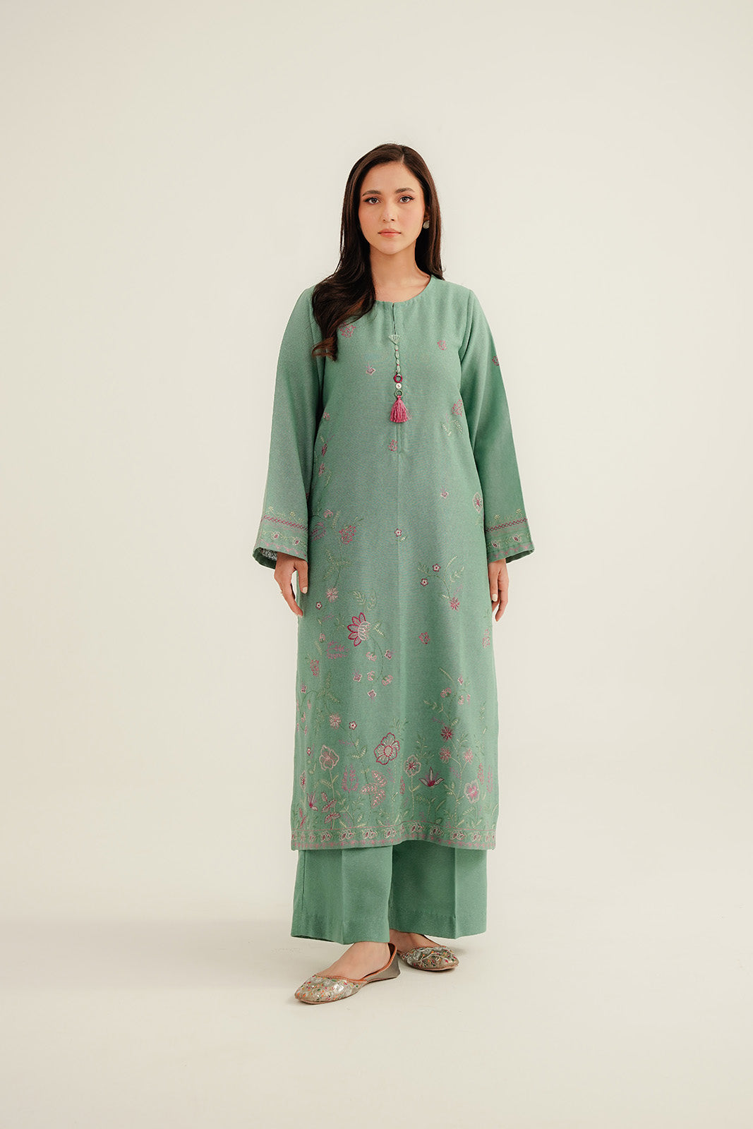 2 Piece Cotton Karandi Embroidered Suit (CP0330)