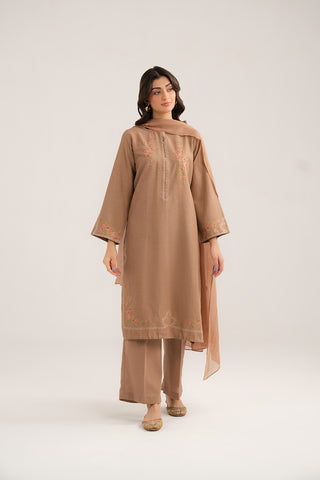 3 Piece Cotton Karandi Embroidered (CP0331)