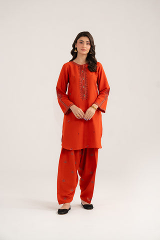 2 Piece Cotton Karandi Embroidered Suit (CP0334)