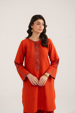 2 Piece Cotton Karandi Embroidered Suit (CP0334)