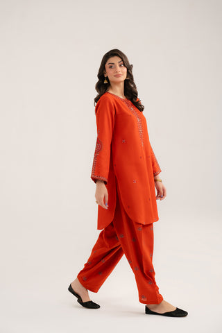 2 Piece Cotton Karandi Embroidered Suit (CP0334)