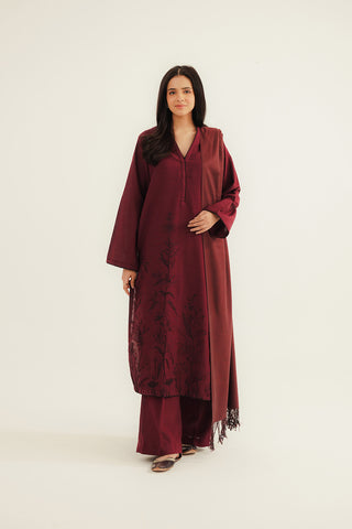 3 Piece Cotton Karandi Embroidered Suit (CP0335)